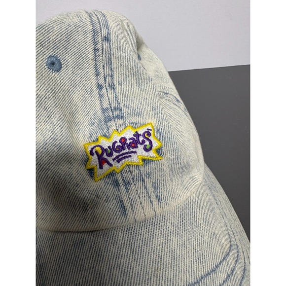 Rugrats Nickelodeon Denim Blue Acid Wash Strapback Hat Cap 2019 Viacom Used - Picture 2 of 7